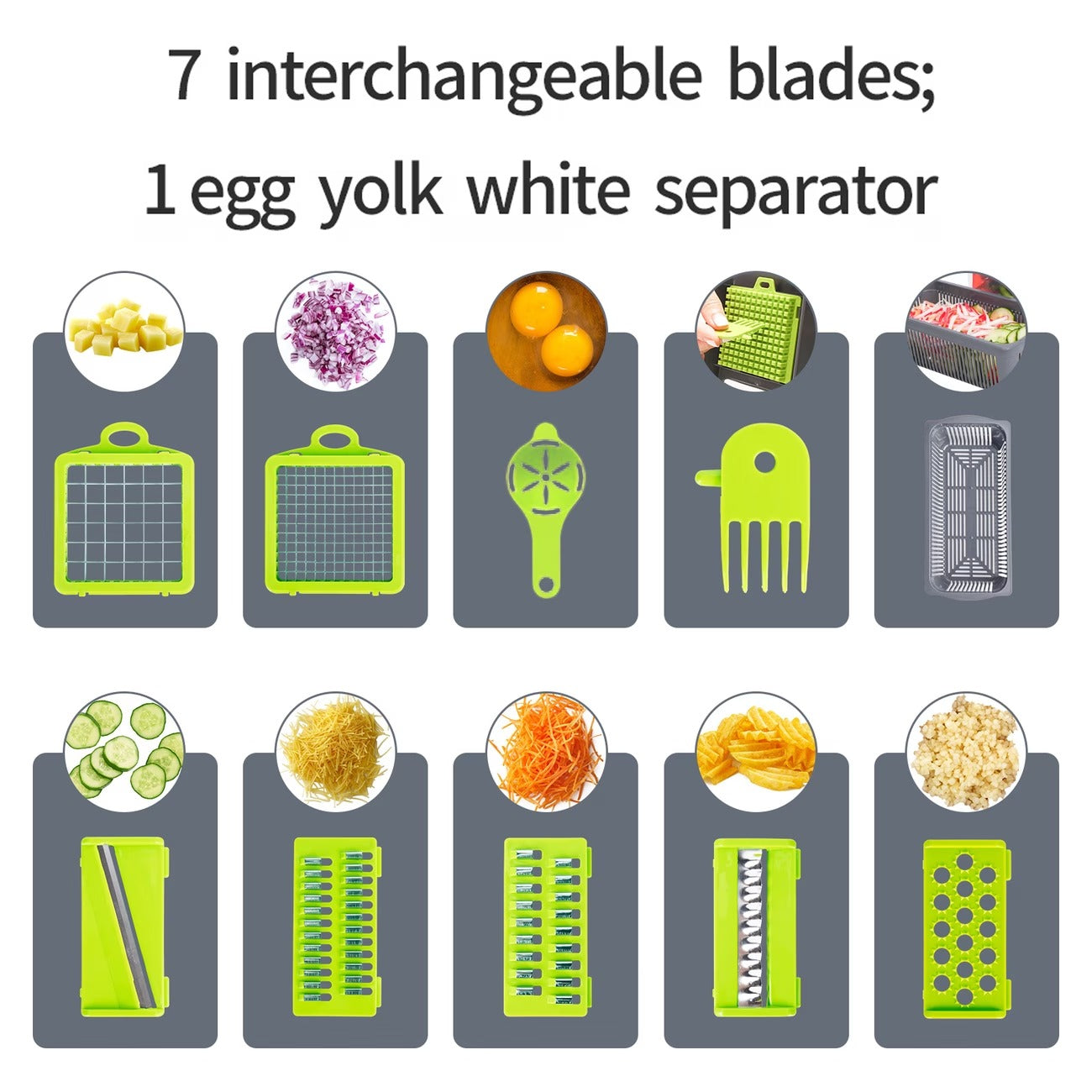 VEGGIE CHOPPER MASTER / 16 in 1 Heavy-Duty Manual Food Processor | Multi-Functional Chopper, Slicer