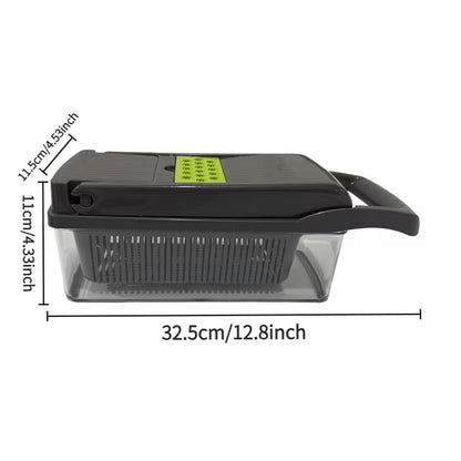 VEGGIE CHOPPER MASTER / 16 in 1 Heavy-Duty Manual Food Processor | Multi-Functional Chopper, Slicer