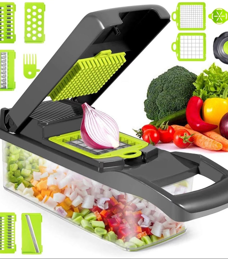 VEGGIE CHOPPER MASTER / 16 in 1 Heavy-Duty Manual Food Processor | Multi-Functional Chopper, Slicer